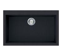 Lavello Elleci Incasso Quadra 1 Vasca 79x50 Nero Full Black G40 LGQ13040S