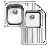 Elleci Sky Corner LIKCORSACSX Lavello ad angolo 83 x 83 inox - gocciolatoio destro
