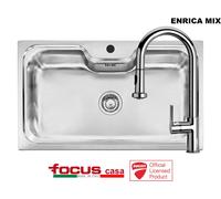 CM Lavello Cucina 1 Vasca in Acciaio Inox 86 x 51 cm - 011743.X1.01.2018