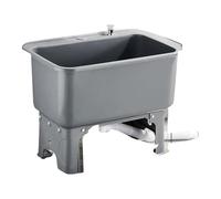 Lavello For Mocio Commerciale, Vasca For La Pulizia Del Pavimento In Plastica, Lavello Indipendente Nero Adatto For Ristoranti, Uffici,Ambienti Esterni E Interni(Gray,L)