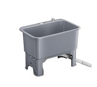 Lavello For Mocio For Pavimenti Commerciali, lavello multiuso in plastica per mop, pulizia per ristoranti, uffici, aziende, uso esterno e interno(Gray,Small)