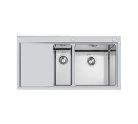 Foster 1251 051 1251051 Lavello incasso filotop cm. 100 - acciaio spazzolato 1 vasca e 1/2 a destra