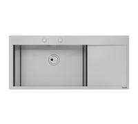 Foster Lavello New Wave, 116x52cm, Sopratop/Filotop, Vasca a sx, Acciaio Satinato- 1416002