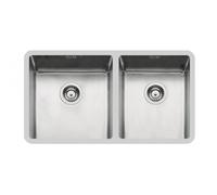 Foster Lavello Sottotop a Due Vasche Ke - R15 2206 850 Finitura Spazzolato da 82x45cm
