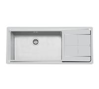 Foster Lavello una vasca con gocciolatoio a destra 2211 052 finitura acciaio inox da 117.3x51.3 cm
