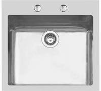 Foster 2265 050 Lavello 56 cm X 52 cm 1 Vasca Rettangolare Acciaio Acciaio