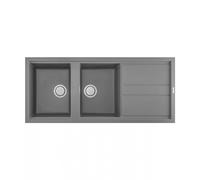 Lavello Elleci Incasso 2 vasche 116x51 Best 500 Granitek Grigio Cemento LGB50048