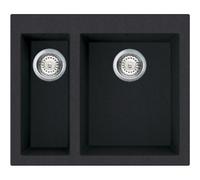 Elleci LGQ15040 Quadra 150 Lavello 2 vasche in Granitek Nero ( G40 )