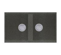 Lavello Elleci Incasso 2 vasche 83,6x48,8 Best 450 Sottotop Keratek Plus Nero Assoluto LKB45086BSO