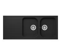 Schock LITD200A51N Lavello incasso 1160 x 500 - antracite 2 vasche - gocciolatoio - reversibile - granito
