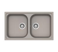 SCHOCK Lavello Lithos N200 Grigio Tortora, Linea Lithos, 86X50 cm, Cristalite Plus - LITN200A42N