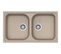 LAVELLO SCHOCK LITHOS N200 A - 2 VASCHE CRISTALITE AVENA