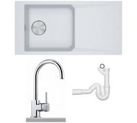 Lavello Franke reversibile Glacier con rubinetto cromato in hiusura antio...