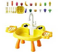 Lavello Giocattolo,Realistico Elettrico Educativo Gioco Di Simulazione,Tavolo Sensoriale Acqua Giochi di Finzione | per Maschi e Femmine in Età Prescolare, per Interno ed Esterno, Casa, Soggiorno, Gia