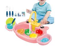 Lavello Giocattolo Set Acqua Cucina | Lavello Per Acqua Corrente Per L'Apprendimento E I Giochi All'Aperto In Giardino Il Parco O La Piscina In Estate Ragazze