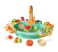 Lavello Gioco per Bambini con Acqua Corrente | Giochi di Ruolo per Bambini - Giocattolo con Rubinetto Rotante | per in Casa Bagno Cameretta Giardino Terrazzo Asilo Spiaggia Campeggio Compleann
