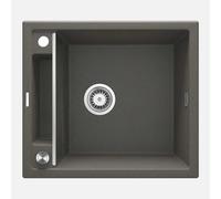 Lavello granito magnetico 1 vasca Idrostile sifone 500x219 mm antracite Antracite