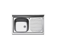 lavello in acciaio inox 80 cm con una vasca vaschetta con gocciolatoioa destra d