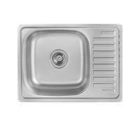 Lavello in acciaio inox Junak a una vasca per biancheria, per mobiletto, con goc