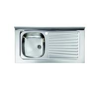 Lavello in Acciao Inox da Appoggio 80×50 con una Vasca a Sinistra