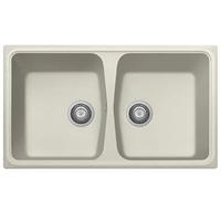 Plados Lavello in quarzo da cucina incasso SP0862 due vasche - Jasmine
