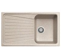 Lavello in composito da cucina incasso TELMA by Plados linea Pacific una vasca 79x50 - Avena