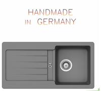 Lavello in granito lavello da cucina lavello da incasso grigio chiaro centro ...