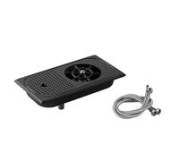 Lavello In Metallo Sciacquatrice In Vetro Sciacquatrice For Tazza Di Caffè In Acciaio Inossidabile Chic Cafe Bar Parti MHW-3BOMBER Accessori For La Cucina Di Casa Strumenti For Barista(Black 1set)