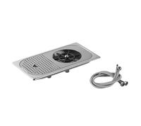 Lavello In Metallo Sciacquatrice In Vetro Sciacquatrice For Tazza Di Caffè In Acciaio Inossidabile Chic Cafe Bar Parti MHW-3BOMBER Accessori For La Cucina Di Casa Strumenti For Barista(Silver 1set)