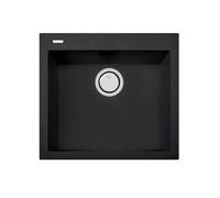 Plados Lavello Cucina 1 Vasca Incasso Larghezza 56 cm materiale Ultrametal colore Nero UM44 - ON5610 Serie One