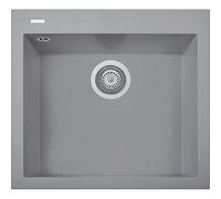 Lavello in quarzo da cucina incasso PLADOS Roxana vasca singola 56cm - Titanio
