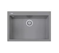 Plados Lavello Cucina 1 Vasca Incasso Larghezza 76 cm materiale Ultrametal colore Titanio UM42 - ON7610 Serie One 76.10