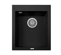 Plados Lavello da cucina Fragranite Serie One UG70 ON4110 1 vasca incasso 41 cm Black Matt
