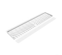 Lavello in silicone per protezione dei bordi per piano di lavoro della cucina, vasca da bagno, deviatore dell'acqua per adattarsi, colore grigio 50 x 10 x 6 cm (trasparente)