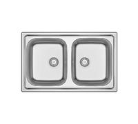 LAVELLO INCASSO IN ACCIAIO MOD. LS05 80x50 CM cm. 80 x 50