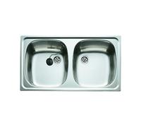 Lavello Incasso Teka E/800.440 2C Acciaio Inossidabile 80 cm 2 Vasche Lavello Incasso Teka E/800.440 2C Acciaio Inossidabile 80 cm 2 Vasche