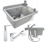 Lavello Lavabo Lavandino Con Rubinetto Dispenser Di Sapone Lavatoio Esterno