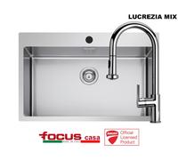 CM Lavello Cucina 1 Vasca in Acciaio Inox 86 x 51 cm - 011743.X1.01.2018
