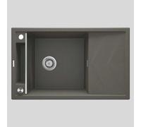 Lavello magnetico 1 vasca gocciolatoio rett Guayos 500x219 mm Antracite met Antracite metallico