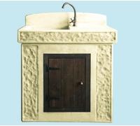 LAVELLO CON SOTTOLAVELLO SPORTELLO IN LEGNO DECOGARDEN PARIGI CM. 45x85XH102