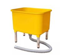 Lavello mobile in plastica con bacino profondo 25 cm, grande beccuccio di scarico per lavanderia, cortile, cucina, garage, bacino di servizio versatile per una facile pulizia