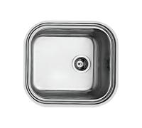 Foster Lavello una vasca 1611 060 finitura acciaio inox da 55x50 cm