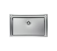 Lavello Monovasca Foster Rettangolare 75 cm Quadra Evo 1257 850 Acciaio