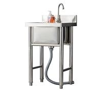 Lavello multiuso in acciaio inossidabile con rubinetto lavello da cucina e lavanderia per garage ristorante uso domestico durevole facile da pulire design versatile