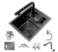 Lavello Nascosto In Acciaio Inox Da Cucina, Piccolo, Invisibile, Con Una Sola Fessura E Rubinetto Estraibile, Con Coperchio, Per Lavare Le Mani Alle Verdure cucina(40 * 54 * 22cm)