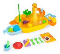 Lavello per Bambini, Lavello Giocattolo con Acqua, Giocattoli da Pesca, Sistemi Automatici di Circolazione Dell'acqua, Accessori Cucina Giocattolo, Lavello Cucina per Bambini 3+