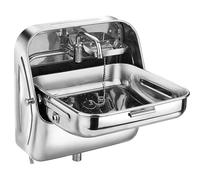 Lavello per Camper, Bar, Roulotte, con Rubinetto Pieghevole E Coperchio, Lavello in Acciaio Inossidabile, Lavabo per Mani, Lavello per Barca, Piccolo Lavandino da Cucina per Camper All'aperto