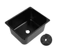 Lavello per camper in acciaio inox resistente per camion alimentari camper e barche - 320 x 260 x 150 mm lavabo quadrato con scarico da 40 mm facile da pulire perfetto per cucinare all'aperto