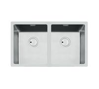 Lavello per cucina 2 Vasche Sottotop 75 cm Inox - S4001