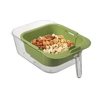 Lavello per Frutta con Scolatore,Cestino Scolato a Doppio Strato per Drenaggio - Contenitore per Lavare La Frutta Con Manico - Per Cucina Soggiorno Spuntini Verdure Fragole